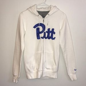 Nike White Pitt Zip-Up Hoodie